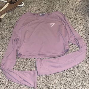 gymshark pink/purple cropped long sleeve ALL PRICES NEGOTIABLE!